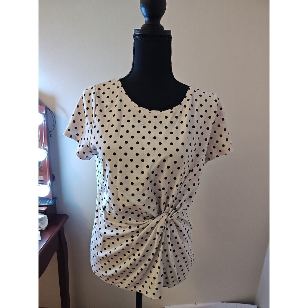 White House Black Market Polkadot Shirt